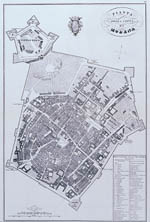 Pianta della città di Modena con indicazioni delle principali località - 1844