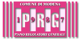 Piano Regolatore Generale Storico del Comune di Modena